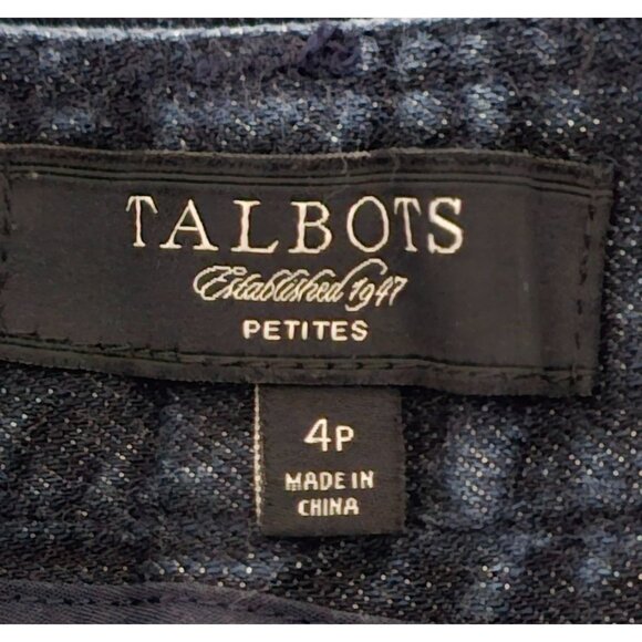 Talbots Womens Petite Blue Denim Pants 4P Waist approx. 28" - Picture 5 of 6